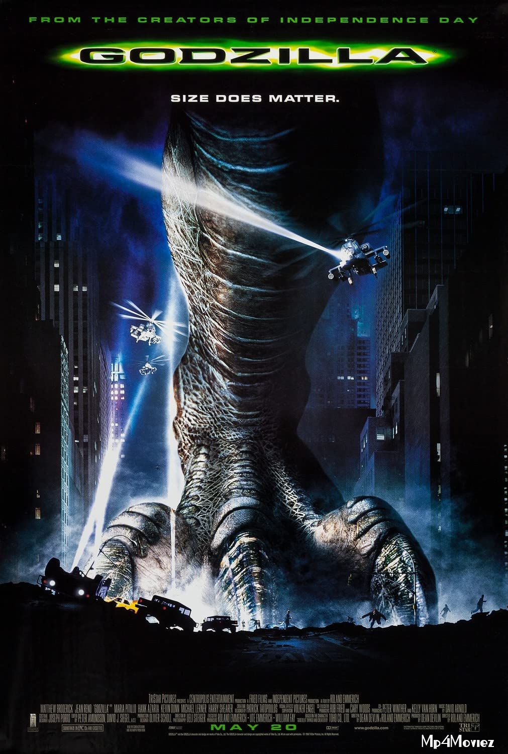 Godzilla (1998) Hindi Dubbed BRRip download full movie